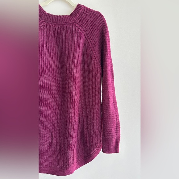 RDI Berry/Purple/Maroon Oversized Knit Cozy Sweater, Leggings Sweater, Size XL - Picture 13 of 15